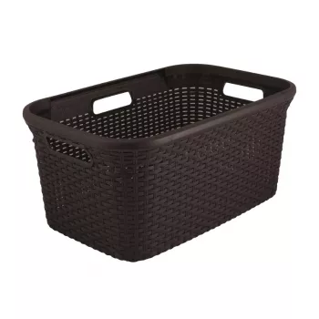 CURVER Laundry Basket Style 45L 59.2 x 38 x 27 cm Dark Brown