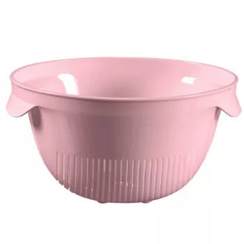 CURVER Caurduris Kitchen Essentials 5-Piece Silicone and Acacia Wood Utensil Set, Pink
