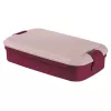 CURVER Lunch&Go Rectangular Food Bowl with Cutlery 1.4L Purple