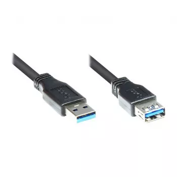 Good Connections USB 3.0 Extension Cable, Type-A Male to Type-A Female, Black, 3 m 2711-S03