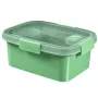 CURVER Food Container Lunch Kit Rectangle 1.2L Smart Eco To Go 20x15x9cm Soft Green