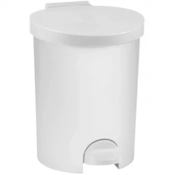 CURVER Deco Pedal Bin 15L White with Removable Inner Bucket