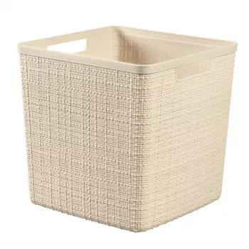 CURVER Basket Jute Square 17L 28x28x27 cm Cream