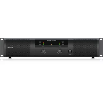 Behringer NX6000 Class D Power Amplifier 2 x 3000W at 4 Ohms with DSP, Black