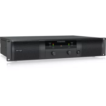 Behringer NX6000 Class D Power Amplifier 2 x 3000W at 4 Ohms with DSP, Black
