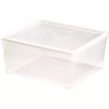 CURVER Box with Lid Textile Box 18.5L Transparent | 39.6x34.3x17.3cm