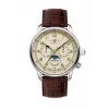 Zeppelin Mediterranee 96365_SET Automatic Watch, 42mm, Green Sunray Dial, Brown Leather and Milanese Mesh Straps