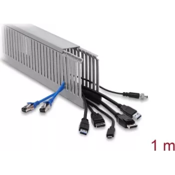 Delock Wiring Duct 40 x 100 mm, Length 1 m, Grey
