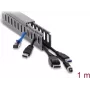 Delock Wiring Duct 25 x 45 mm, Length 1 m, Grey