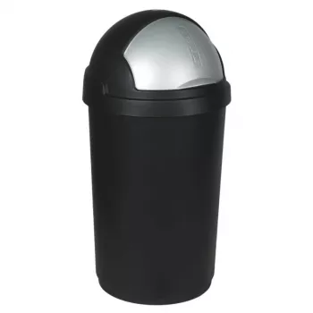 CURVER Bullet 50L Black/Silver Waste Bin