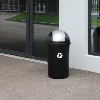 CURVER Bullet 50L Black/Silver Waste Bin