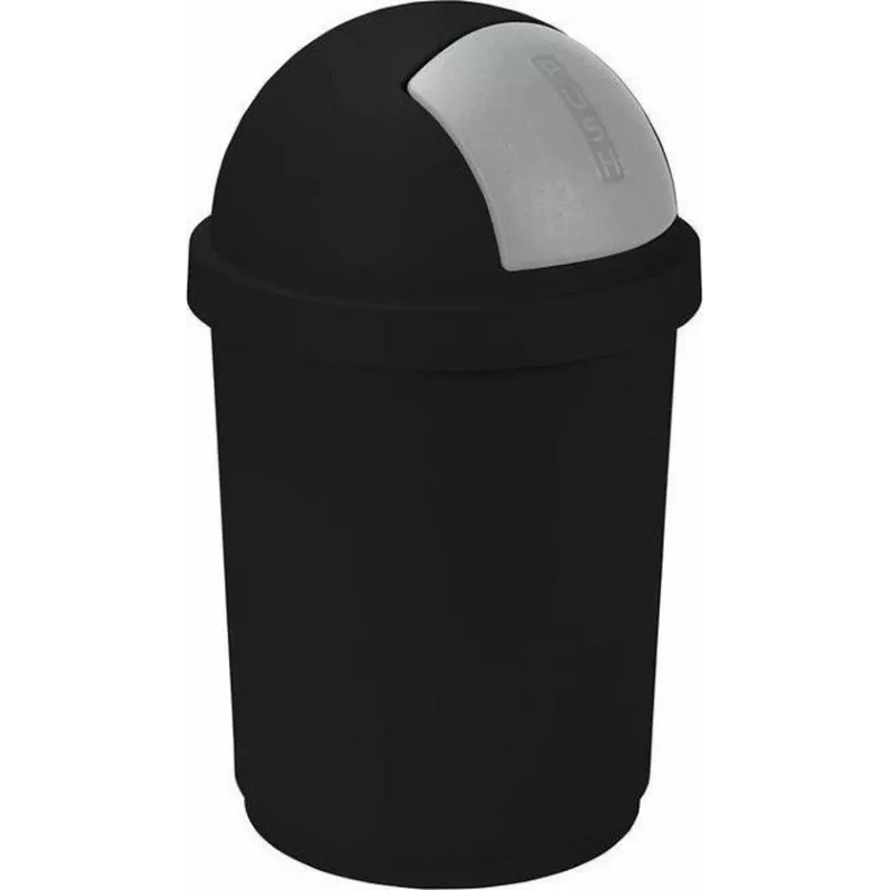 CURVER Bullet 50L Black/Silver Waste Bin