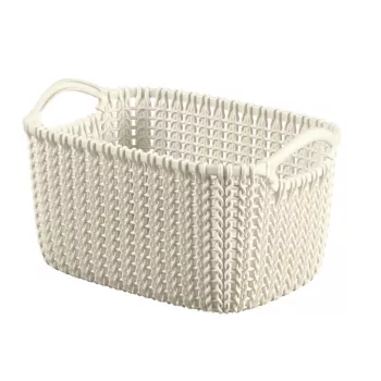 Curver Knit XS Rectangular Storage Basket 3L White 25x18x14 cm