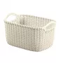 Curver Knit XS Rectangular Storage Basket 3L White 25x18x14 cm