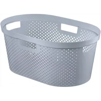 CURVER Infinity Recycled Laundry Basket 40L 59x39x27cm Grey