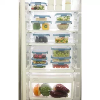 CURVER Smart Eco Fresh Rectangular Food Storage Container 5L Transparent with Green Lid
