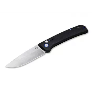 Böker Plus FRND Silver Folding Knife D2 Steel Frame Lock EDC