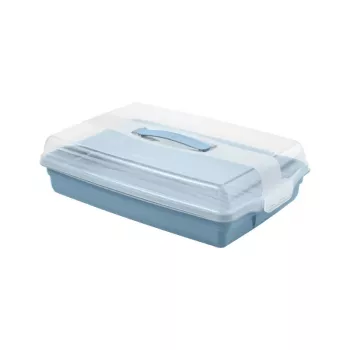 CURVER Smart To Go Rectangular Cake Transport Box 45 x 29.5 x 11.1 cm Blue