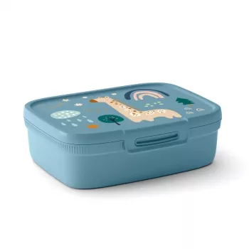 CURVER Snap Box Rectangular Food Storage Container with Divider 1.8L Blue-Grey