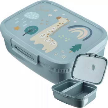 CURVER Snap Box Rectangular Food Storage Container with Divider 1.8L Blue-Grey