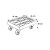 keeeper Trolley for Transport Boxes and Baskets Rolf 61x41x19 cm Red