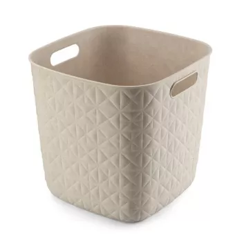 CURVER Softex Square Storage Basket 15L Chalk White 27.9x27.9x26.9cm