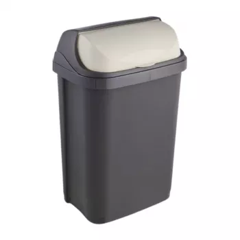 KEEEPER Rasmus 10L Waste Bin with Rotating Lid, Graphite