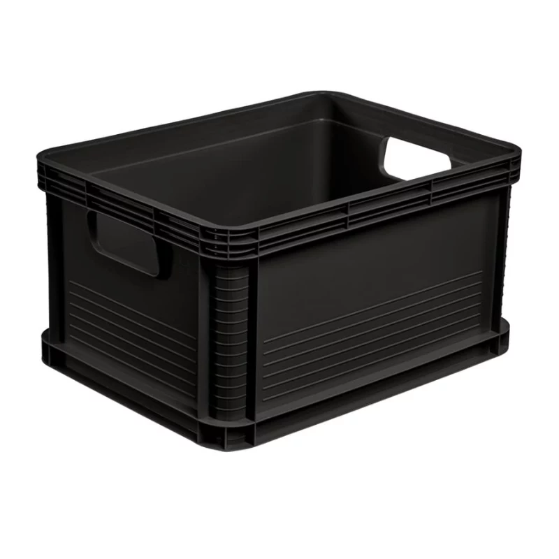 KEEEPER Robert 20L Euro Container, 400 x 300 x 220 mm, Graphite, Load Capacity 30 kg, Stackable, Food Safe