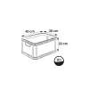 KEEEPER Robert 20L Euro Container, 400 x 300 x 220 mm, Graphite, Load Capacity 30 kg, Stackable, Food Safe