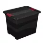 KEEEPER Eckhart 24L Graphite Storage Box with Clip-On Lid and Side Handles