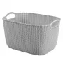 Curver Knit L Rectangular Storage Basket 19L Light Grey