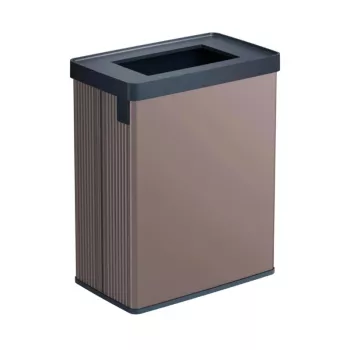 CURVER Rectangular Metallized Waste Bin Verto Recycle 54L Pearl Pink