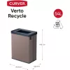 CURVER Rectangular Metallized Waste Bin Verto Recycle 54L Pearl Pink