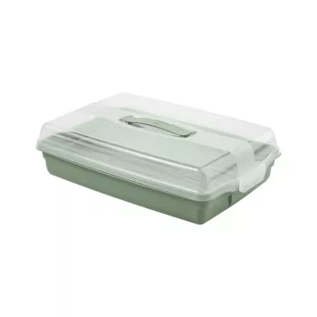 Curver Rectangular Cake Transport Box 45x29.5x11.1 cm Green