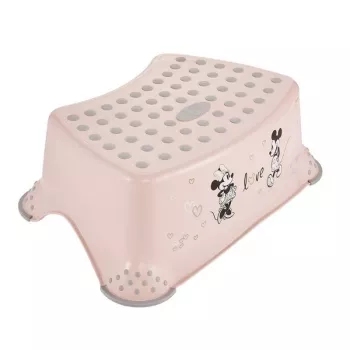 keeeper Step Bench Tomek Minnie Mouse, 40.5 x 28.5 x 14 cm, Pink, 120 kg Capacity, Anti-Slip