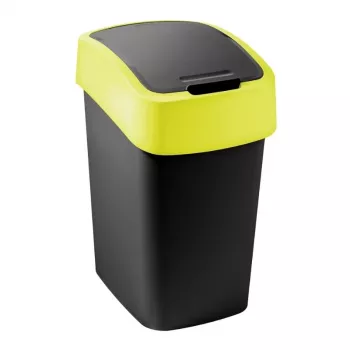 Curver Flip Bin 9L Black and Yellow Waste Bin