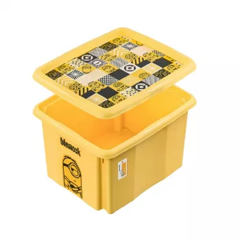 KEEEPER Box with Lid 15L Karolina “Minions Mosaic” 38x29.5x20.5 cm Yellow