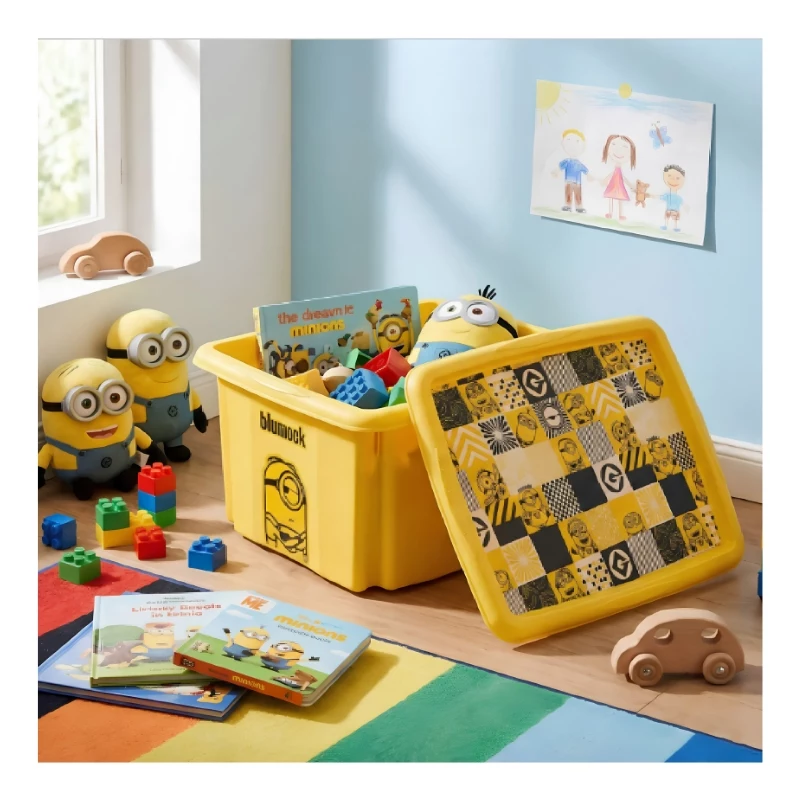KEEEPER Box with Lid 15L Karolina “Minions Mosaic” 38x29.5x20.5 cm Yellow
