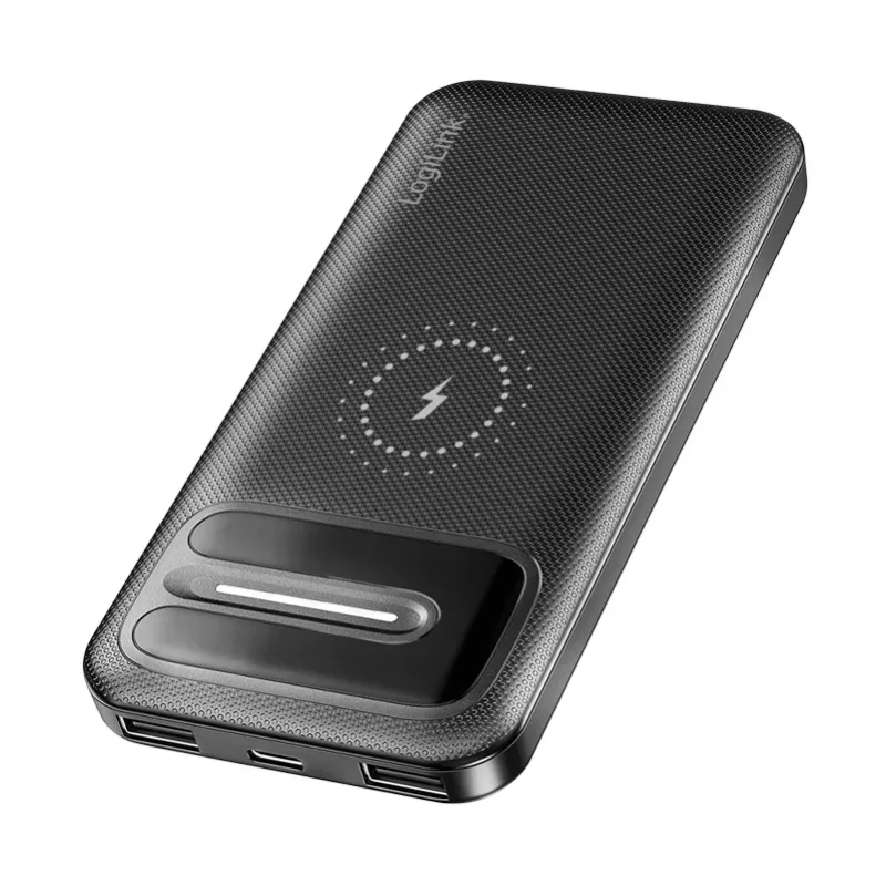 LogiLink PA0343RF Wireless Power Bank 10000 mAh Black
