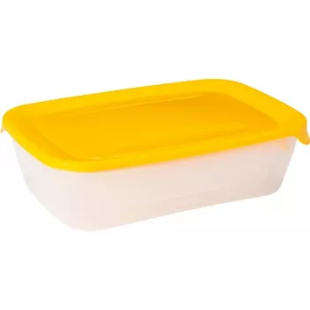 CURVER Fresh & Go Set of 3 Rectangular Food Storage Containers 2L + 1L + 0.5L Yellow
