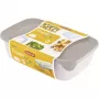 Curver Fresh & Go Food Bowl Set, 3 Rectangular Containers, 2L + 1L + 0.5L, Transparent with Coloured Airtight Lids