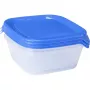 CURVER Fresh&Go Food Bowl Set of 3, 0.8 L Each, Blue, Airtight Lids, BPA-Free, Microwave, Freezer, Dishwasher Safe