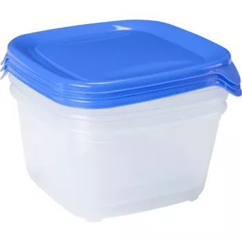 Curver Fresh & Go Set of 3 Square Food Containers 1.2L Blue
