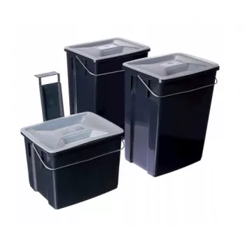 CURVER Biobox Waste Bin Set 2x10L + 6L Grey