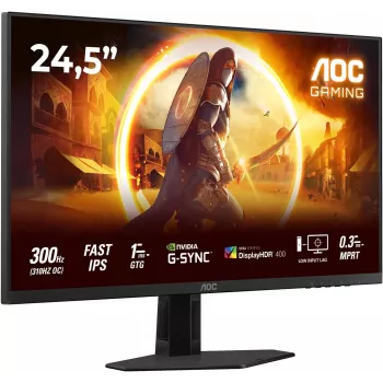 AOC 25G4SRE 24.5 inch Full HD IPS Gaming Monitor, 180Hz, 0.5ms, DisplayHDR 400, FreeSync Premium, Height Adjustable Monitor AOC 25G4SRE