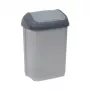 KEEEPER Swantje 10L Waste Bin with Rotating Lid, Light Silver, 25.5x19x38cm