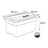 keeeper Crystalbox Cornelia 52L Transparent Storage Box with Clip-On Lid