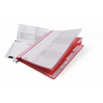 DURABLE 255503 Conventional View Folder A4 Red Transparent Front