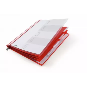 DURABLE 255503 Conventional View Folder A4 Red Transparent Front