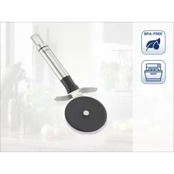 LEIFHEIT ProLine Pizza Cutter, Stainless Steel, 6.5 cm Blade, Dishwasher Safe